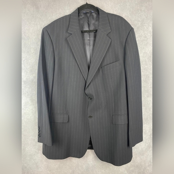 Brooks Brothers  346 Blue Wool Striped 2 Button Blazer Jacket 46R - Picture 1 of 7